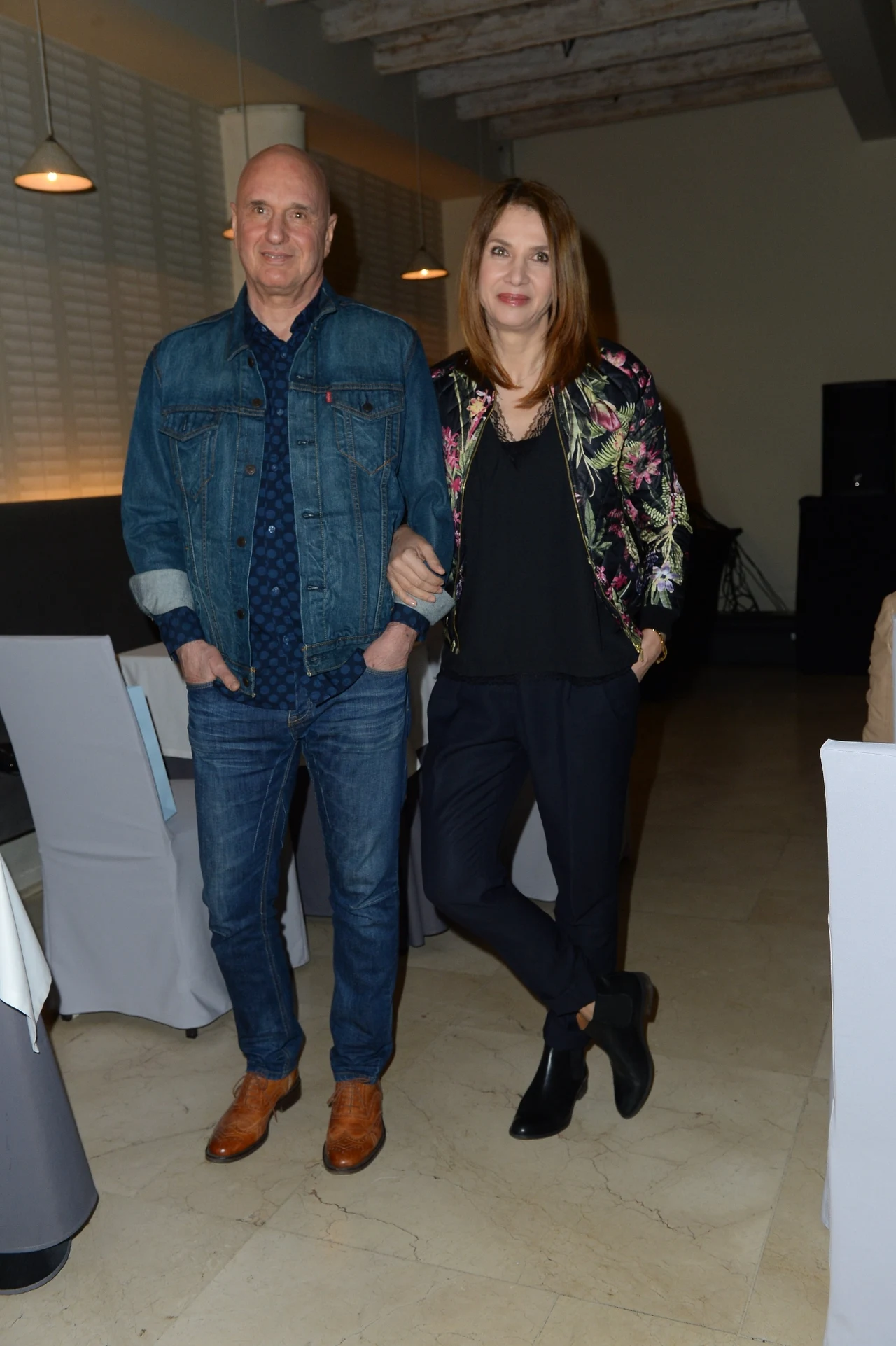 Grażyna Wolszczak z ukochanym, Cezarym Harasimowiczem Grażyna Wolszczak z ukochanym, Cezarym Harasimowiczem