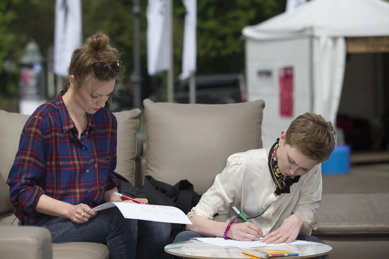 Justyna Wasilewska, na zdj. z Magdą Boczarską Justyna Wasilewska, na zdj. z Magdą Boczarską