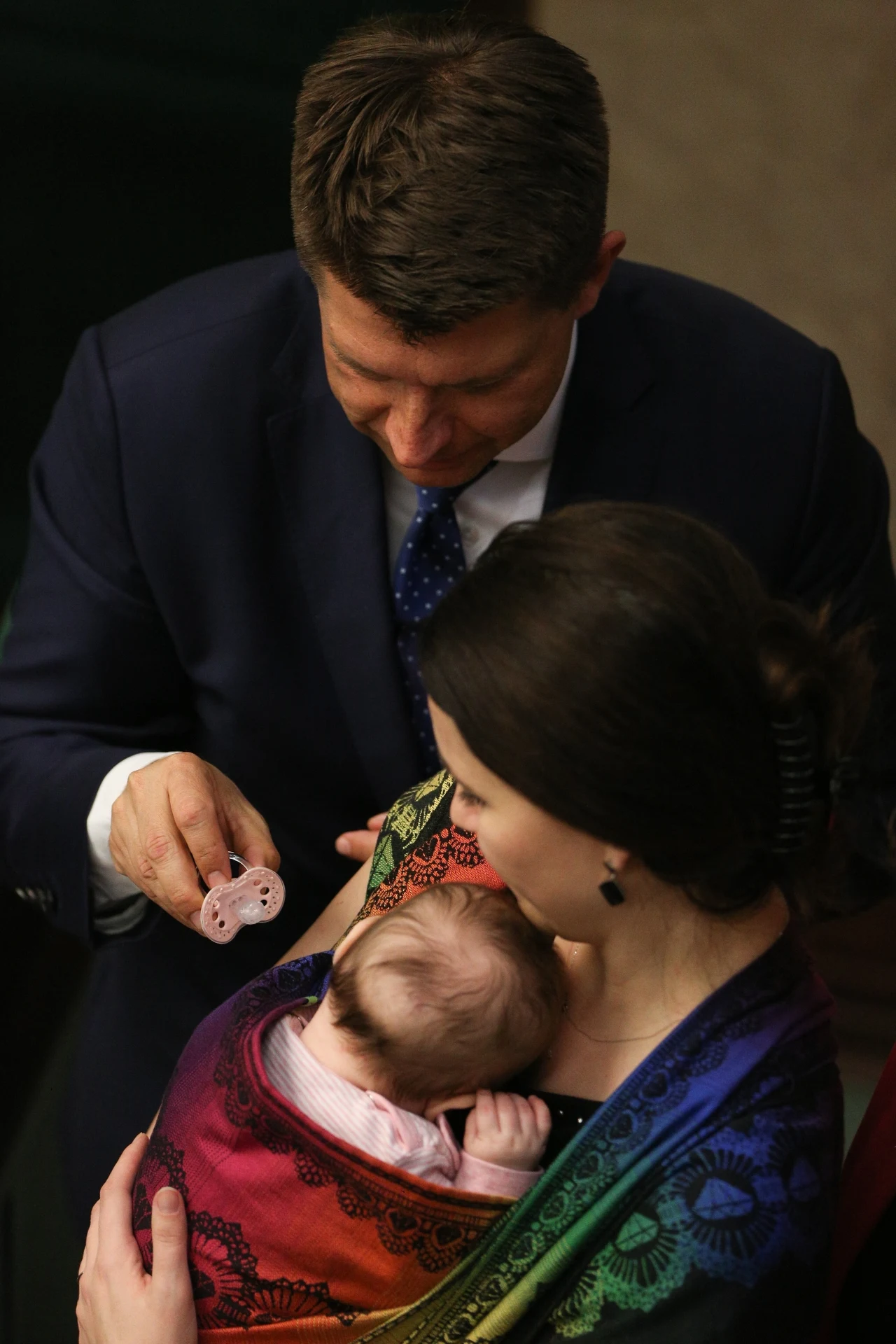 Ryszard Petru oraz Kornelia Wróblewska z dzieckiem Ryszard Petru oraz Kornelia Wróblewska z dzieckiem