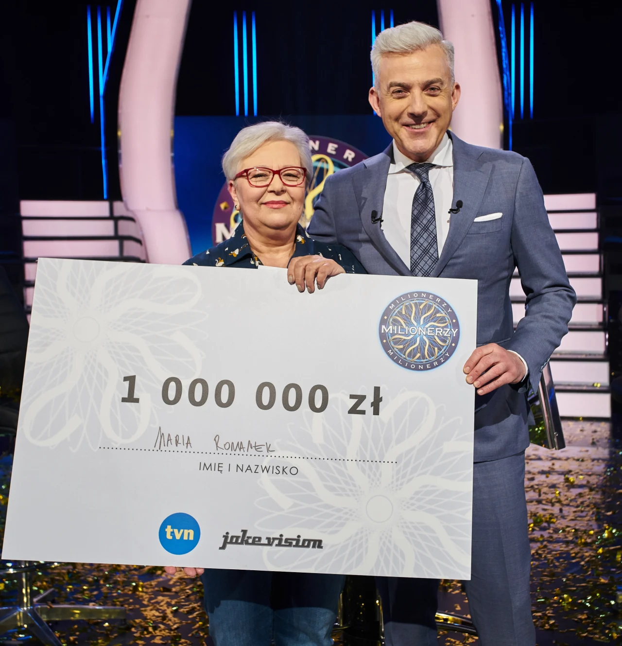 Maria Romanek i Hubert Urbański w "Milionerach"