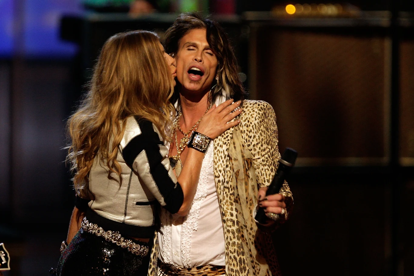 Steven Tyler z Fergie w 2007 r.