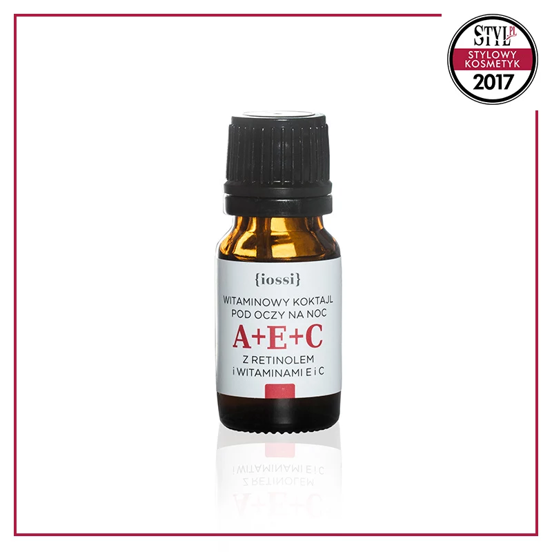Kategoria: Pielęgnacja twarzy, Witaminowy koktajl pod oczy na noc Retinol, witaminy E i C, IOSSI Kategoria: Pielęgnacja twarzy, Witaminowy koktajl pod oczy na noc Retinol, witaminy E i C, IOSSI