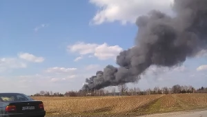 Lubelskie: Wielki pożar szklarni, kłęby dymu nad okolicą