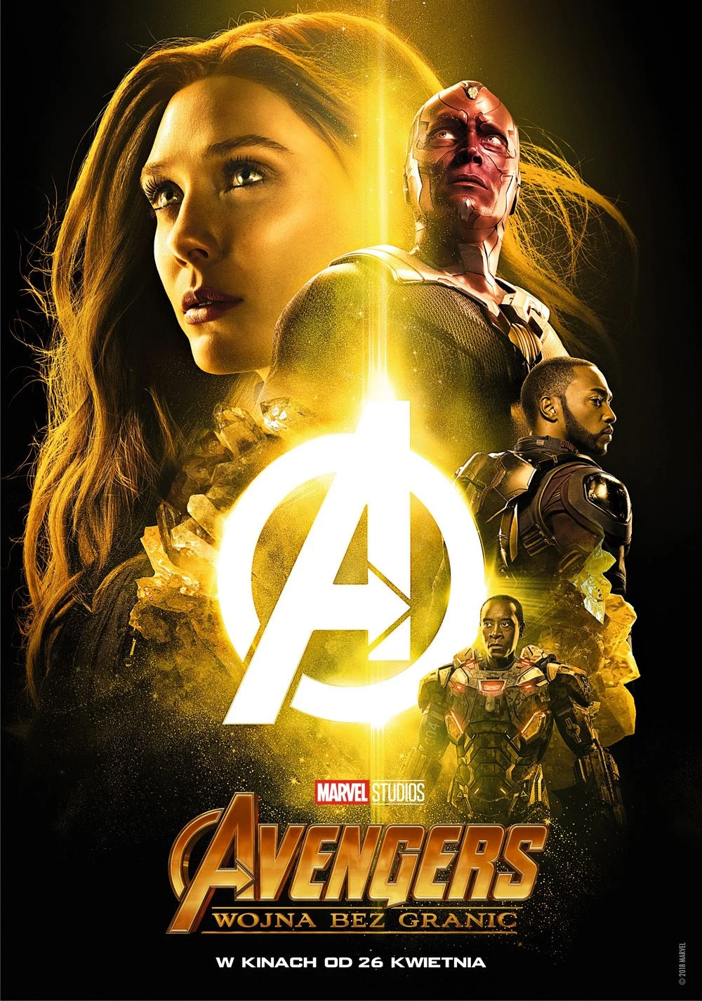 Scarlet Witch, Vision, Falcon, War Machine