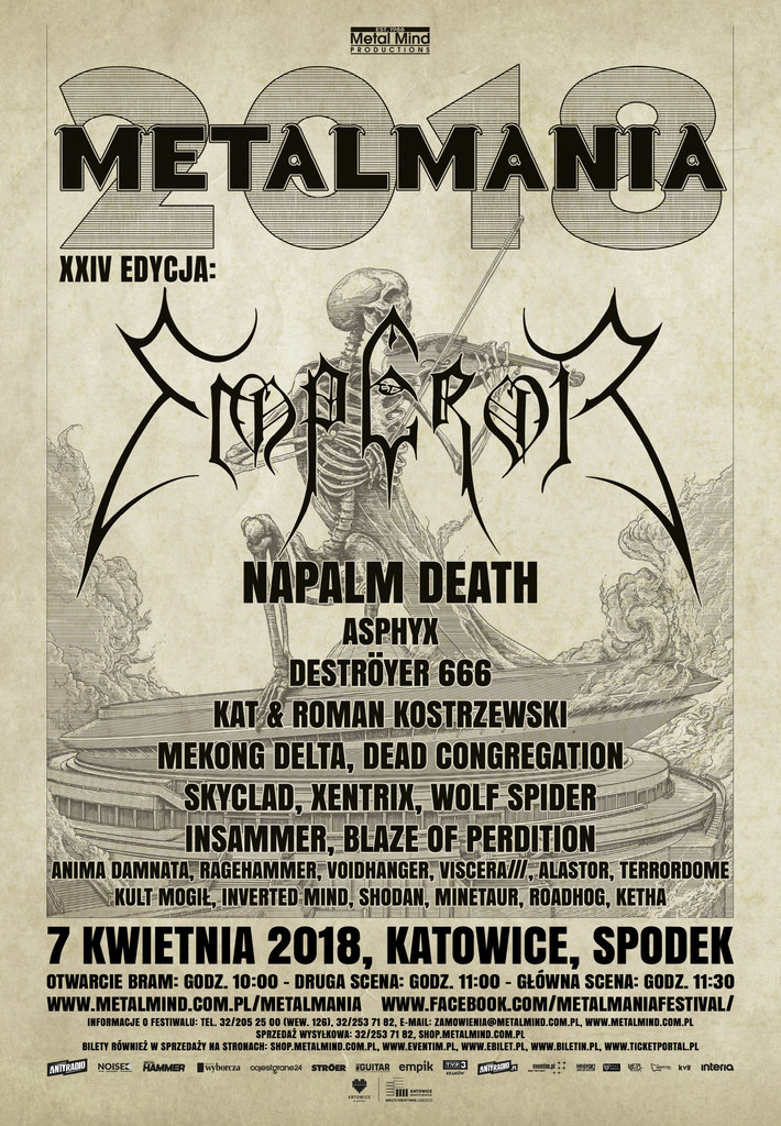 Plakat zapowiadający Metalmanię 2018