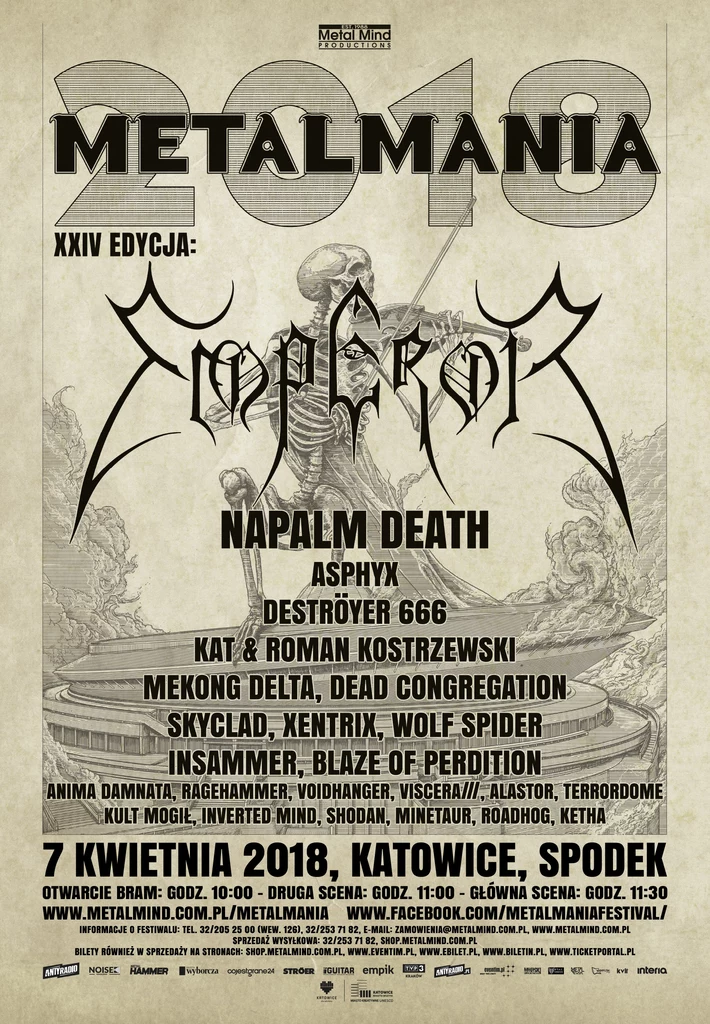 Plakat zapowiadający Metalmanię 2018