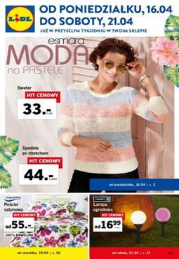 Gazetka promocyjna Lidl, ważna od 16.04.2018 do 21.04.2018.