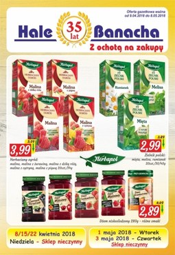 Gazetka promocyjna Hala Banacha, ważna od 09.04.2018 do 08.05.2018.