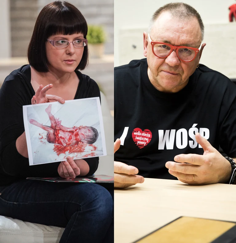 Kaja Godek i Jerzy Owsiak, fot. Tomasz Adamowicz, Wojtek Gorski Kaja Godek i Jerzy Owsiak, fot. Tomasz Adamowicz, Wojtek Gorski