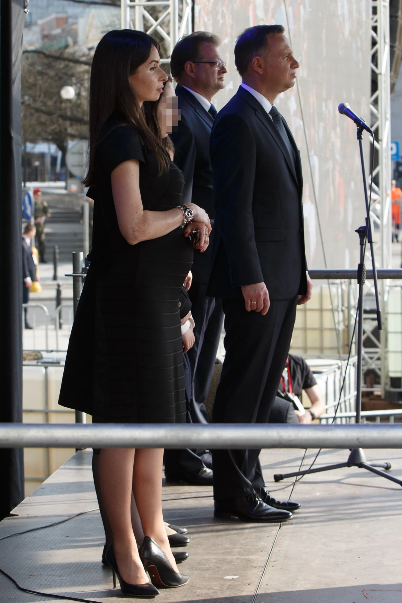 Marta Kaczyńska na obchodach w Warszawie