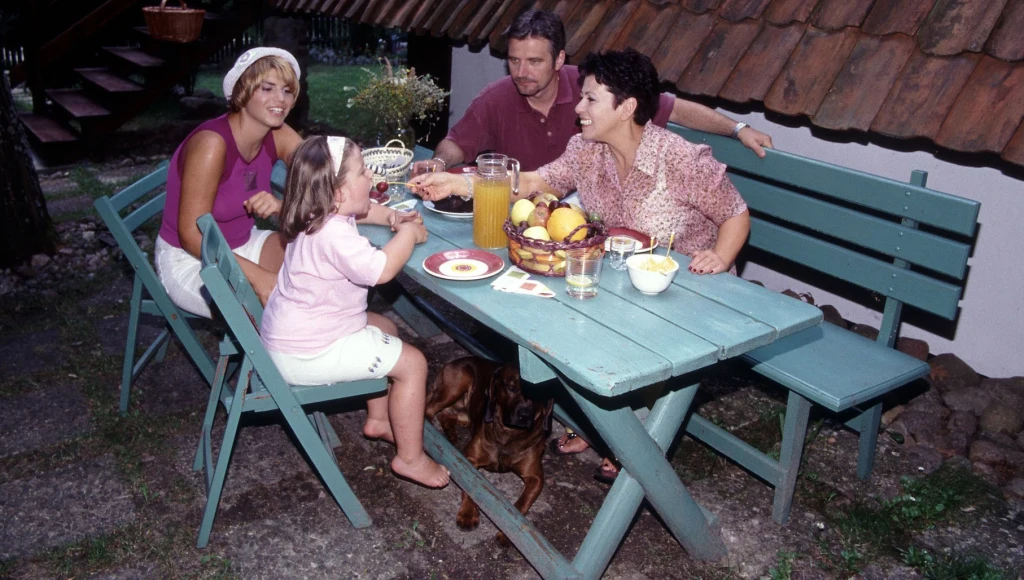 Ewa Bem z rodziną, ok. 2000 r.