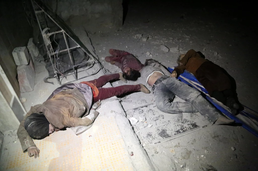 Zdjęcie z 8 kwietnia. Duma, Syria Zdjęcie z 8 kwietnia. Duma, Syria