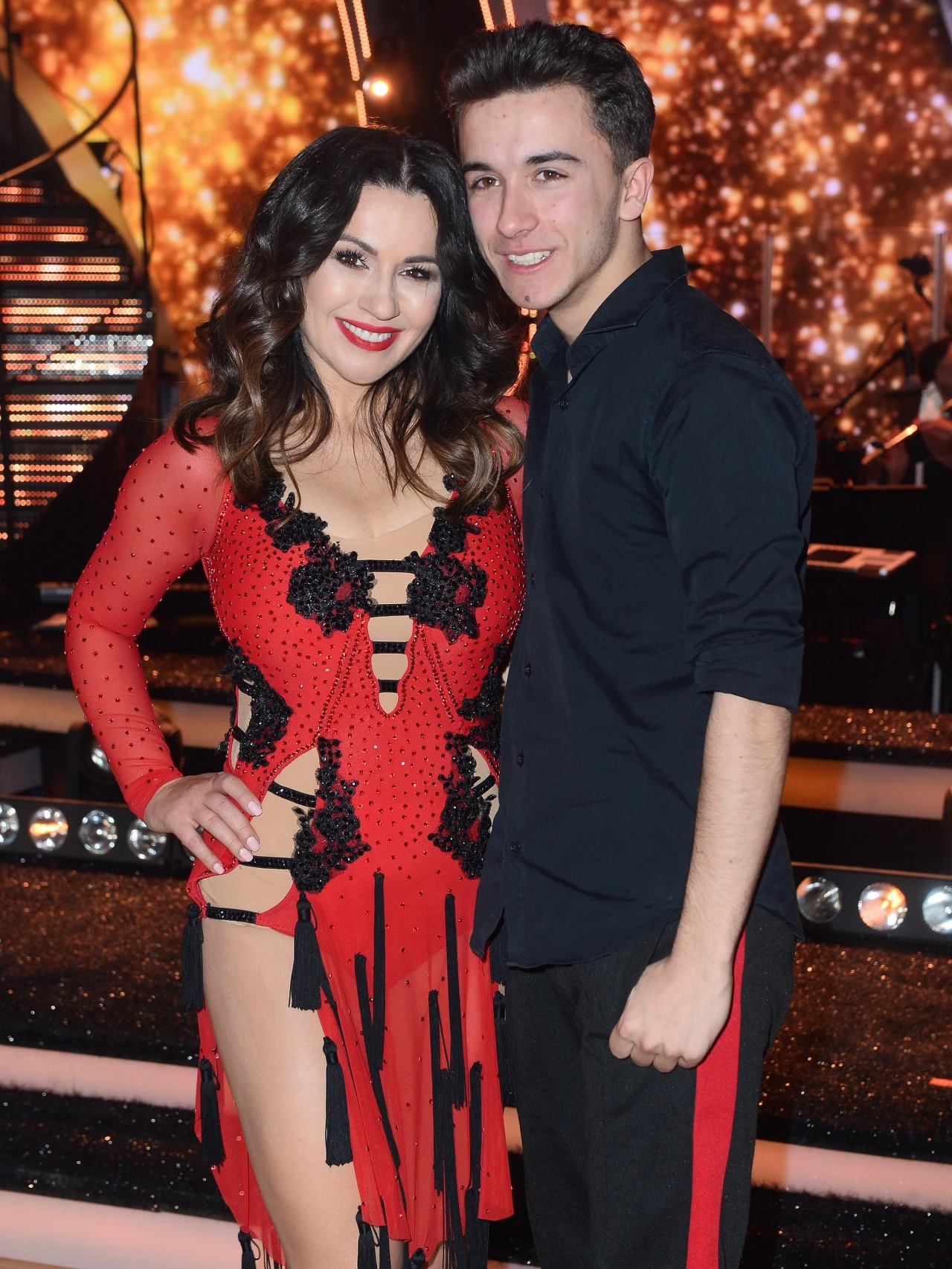 Beata Tadla pozuje z Janem w programie "Taniec z gwiazdami" Beata Tadla pozuje z Janem w programie "Taniec z gwiazdami"