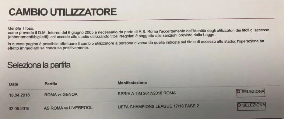 Roma sprzedawała bilety na mecz z Liverpoolem jeszcze przed losowaniem