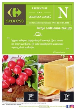 Gazetka promocyjna Carrefour Express, ważna od 17.04.2018 do 23.04.2018.