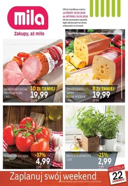 Gazetka promocyjna MILA, ważna od 18.04.2018 do 24.04.2018.