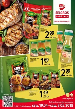 Gazetka promocyjna Selgros Cash&Carry, ważna od 19.04.2018 do 03.05.2018.