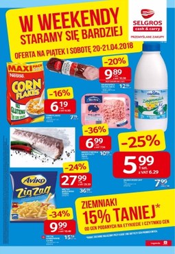 Gazetka promocyjna Selgros Cash&Carry, ważna od 20.04.2018 do 21.04.2018.