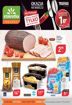 Gazetka promocyjna Stokrotka, ważna od 19.04.2018 do 25.04.2018.