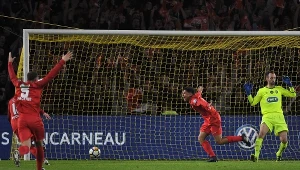 Florian David strzela gola dla Les Herbiers