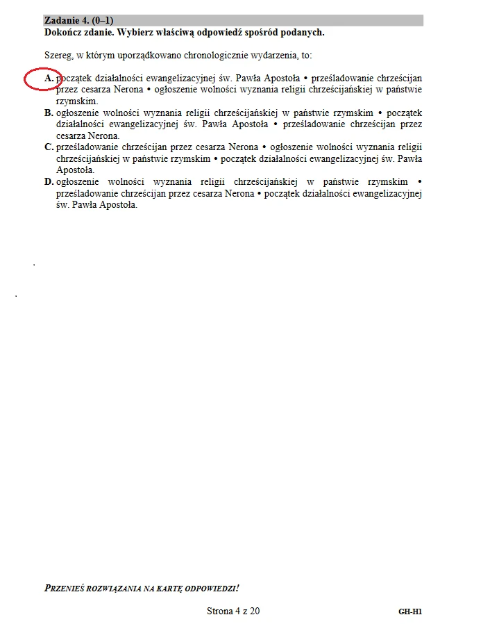 Egzamin gimnazjalny 2018. Historia i WOS 