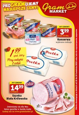 Gazetka promocyjna Gram Market, ważna od 18.04.2018 do 24.04.2018.
