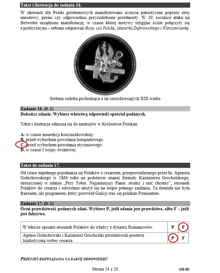 Egzamin gimnazjalny 2018. Historia i WOS 