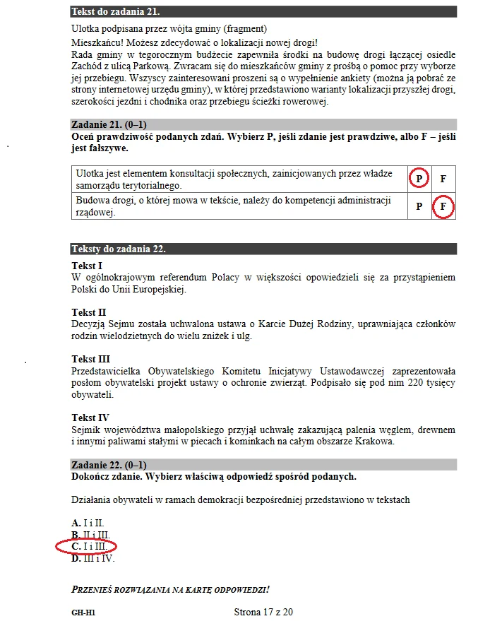 Egzamin gimnazjalny 2018. Historia i WOS 