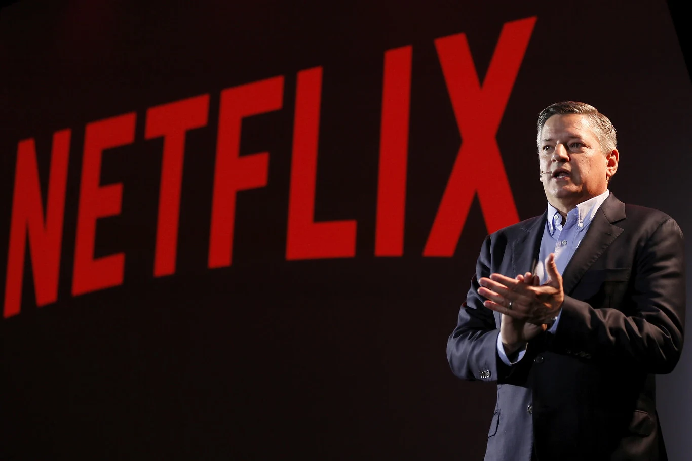 Ted Sarandos, dyrektor ds. treści Netflix na konferencji w Rzymie (18 kwietnia 2018)