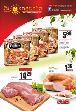 Gazetka promocyjna Słoneczko, ważna od 19.04.2018 do 02.05.2018.