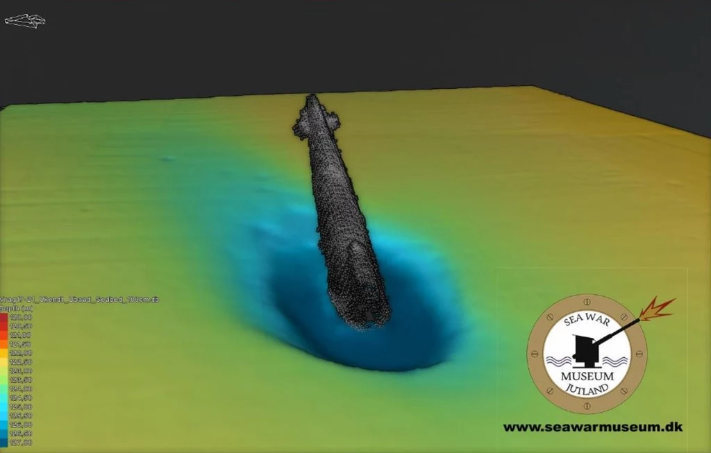 Obraz sonarowy odnalezionego U-Boota