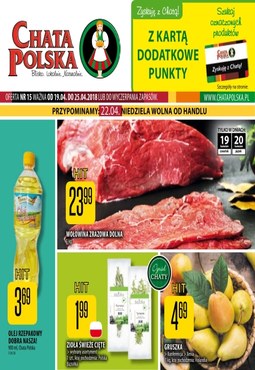 Gazetka promocyjna Chata Polska, ważna od 19.04.2018 do 25.04.2018.