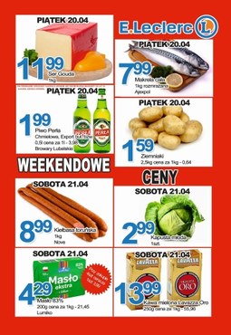 Gazetka promocyjna E.Leclerc, ważna od 20.04.2018 do 23.04.2018.