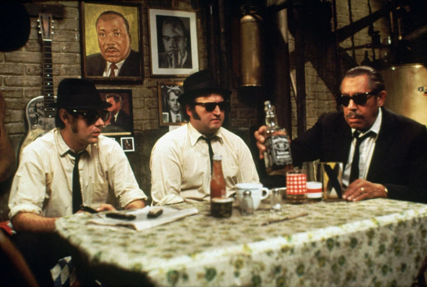 Ogromna popularność zespołu, który w ramach swojej trasy koncertowej, miał okazję występować m.in. w towarzystwie The Grateful Dead, sprawiła, że o Aykroyda i Belushiego oraz o The Blues Brothers, upomniało się Hollywood. W 1980 roku na ekrany kin trafił wyreżyserowany przez Johna Landisa film "The Blues Brothers". Komedia z efektownymi scenami pościgów oraz obsadą wypełnioną gwiazdami muzyki (Aretha Franklin, Ray Charles, James Brown i Johna Lee Hooker) odniósł ogromny sukces. 