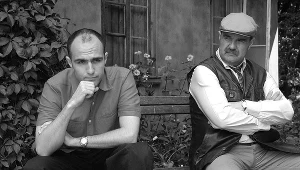 Jeff Butcher i Cezary Żak w serialu "Ranczo"