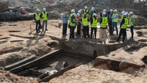 Archeolodzy podczas prac przy Placu Krasińskich (fot. Zarząd Dróg Miejskich Warszawa)