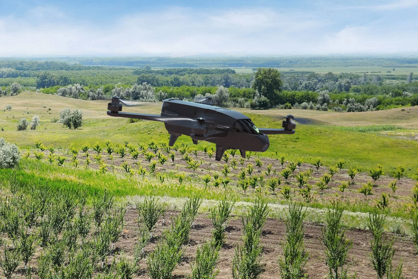 Dron Bluegrass wyposażony w moduł SEQUOIA+ Dron Bluegrass wyposażony w moduł SEQUOIA+