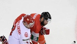 Aron Chmielewski podczas meczu z Węgrami