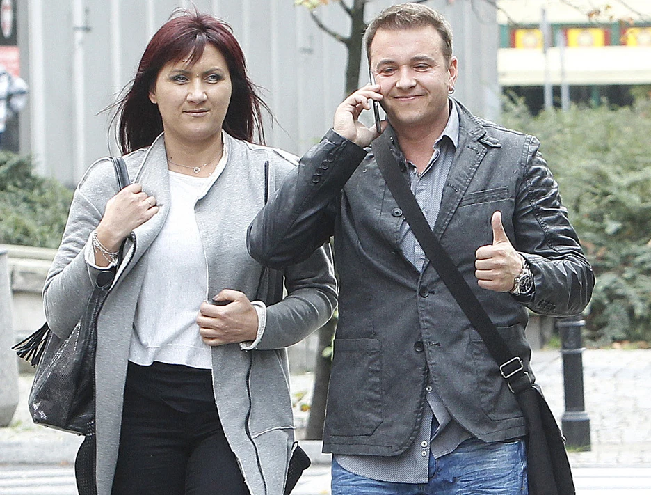 Radek Liszewski z żoną