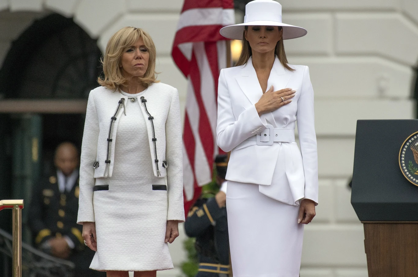 Brigitte Macron i Melania Trump