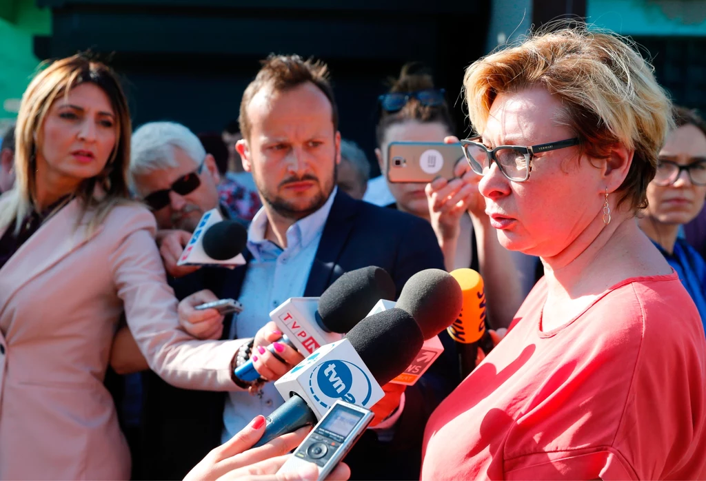 Rzeczniczka JSW Katarzyna Jabłońska-Bajer podczas briefingu prasowego Rzeczniczka JSW Katarzyna Jabłońska-Bajer podczas briefingu prasowego