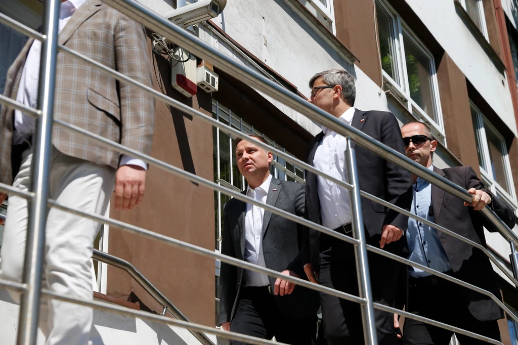 Prezydent Andrzej Duda i wojewoda śląski Jarosław Wieczorek w kopalni Borynia-Zofiówka-Jastrzębie, Prezydent Andrzej Duda i wojewoda śląski Jarosław Wieczorek w kopalni Borynia-Zofiówka-Jastrzębie,