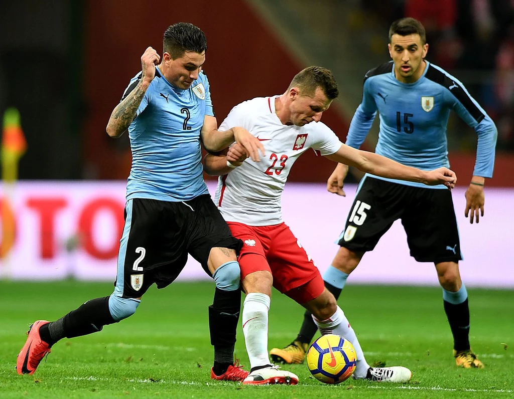 Kamil Wilczek w towarzyskim meczu z Urugwajem Kamil Wilczek w towarzyskim meczu z Urugwajem
