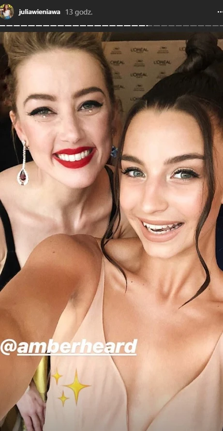 Julia Wieniawa pochwaliła się zdjęciem z Amber Heard Julia Wieniawa pochwaliła się zdjęciem z Amber Heard