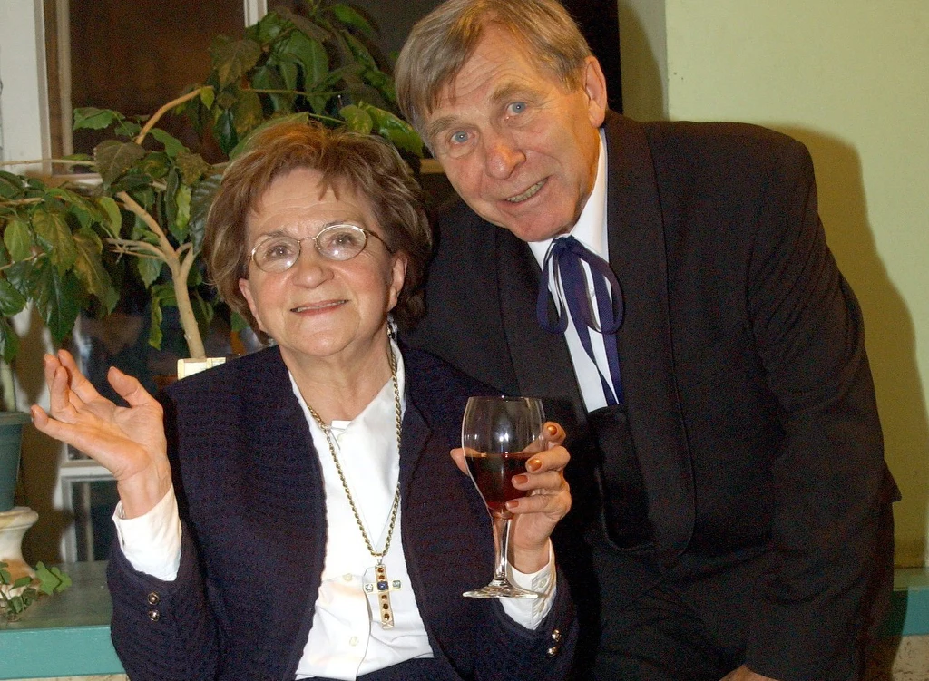 Wojciech Siemion z żoną Jadwigą; zdj. ze stycznia 2004 roku Wojciech Siemion z żoną Jadwigą; zdj. ze stycznia 2004 roku