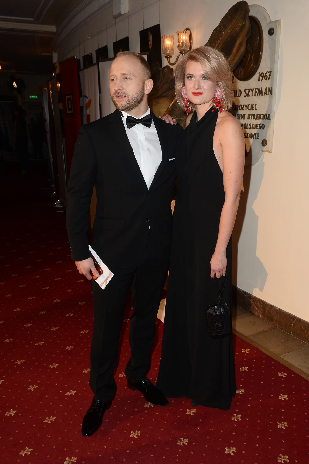 Aktor z narzeczoną, Justyną Jeger-Nagłowską Aktor z narzeczoną, Justyną Jeger-Nagłowską