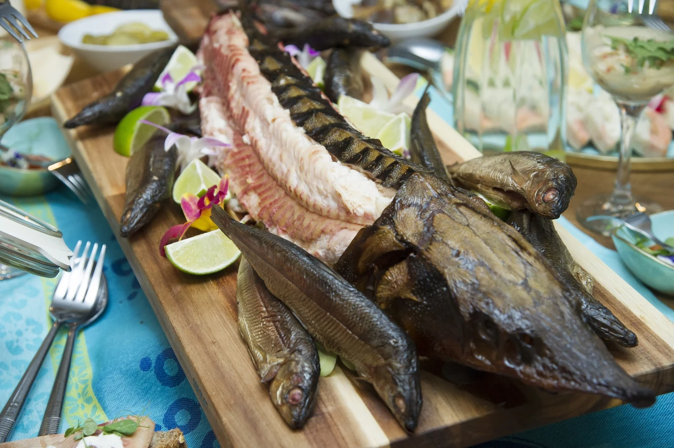 Potrawy na otwarciu restauracji