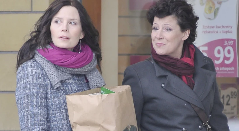 Magdalena Kumorek i Dorota Kolak na planie serialu "Przepis na życie"