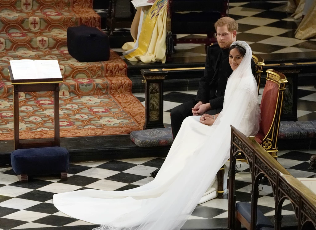 Meghan w kaplicy św. Jerzego Meghan w kaplicy św. Jerzego