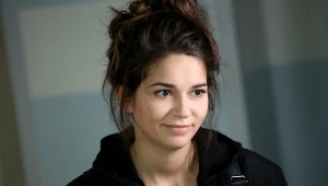 Karolina Sawka na planie serialu "M jak miłość"